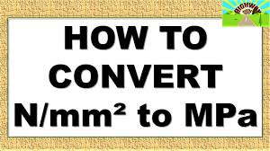 how to convert n mm² to mpa you
