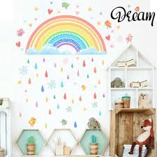 A Set Of Wall Stickers Rainbow Rain