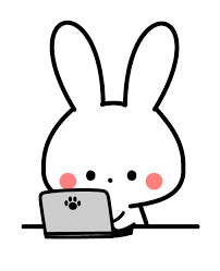 ノートパソコンを使うウサギさんのフリーイラストアイコン | 無料イラスト素材｜素材ラボ