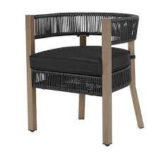 Wicker Outdoor Dining Chairs Black