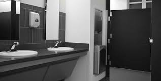 Commercial bathroom partition material options. Thompart Com