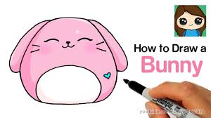 More 100 images of different animals for children's creativity. How To Draw A Cute Bunny Easy Squishy Squooshems Youtube