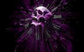 abstract skull purple 1080p 2k 4k 5k