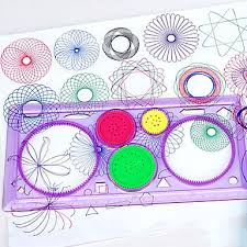Drawing Tablet Spirograph Design Ruler Garden Theme Painting New