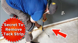 remove carpet tack strip from concrete