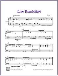 Flight of the bumblebee is an orchestral interlude written for the opera the tale of tsar saltan. Blue Bumblebee Free Easy Piano Sheet Music Makingmusicfun Net