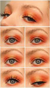 orange spring makeup tutorial