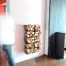 Log Holder Wooden Tree Wall Small