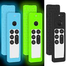 Buy 3Pack]Silicone Protective Case Covers for 2021New Apple TV Siri Remote,for  Apple TV 4K HD 2nd Generation Remote Replacement Shockproof Battery Back  Covers Case Holder Skin-Glowblue Glowgreen Black Online in Vietnam.  B098X444Y4