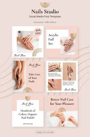 insram template nail salon posts