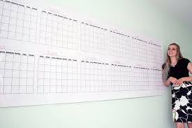 Dry Erase Wall Calendar Blank 12