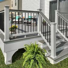 Aluminum deck mount terminal post predrilled with 11 holes, 37 inch tall (cut to height), cable railing deck fence (powder coat black) 4.4 out of 5 stars 4 $89.05 $ 89. Trex 8 X 42 Select Rail Baluster Kit Stair Order Now