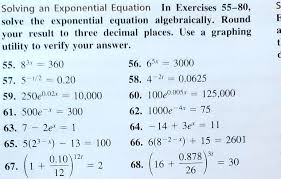 Solved Solving An Exponential Equation