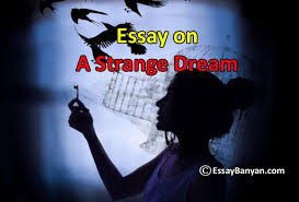 essay on strange dream for and