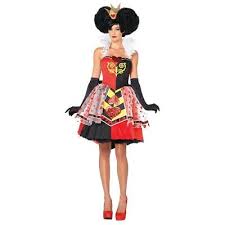 Queen Of Hearts Costume Adult Alice In Wonderland Halloween Fancy Dress Ebay