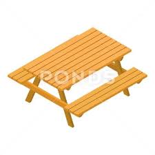 Outdoor Furniture Icon Isometric Vector