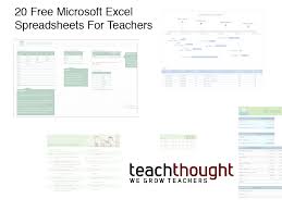 20 free spreadsheets for teachers