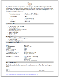 This declaratory statement is precisely what you need. B Tech It Resume Sample Free 2