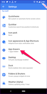 how to hide dock apps and quickdrawer