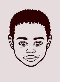 black african american boy face head