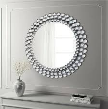 round decorative wall mirror rhinestone