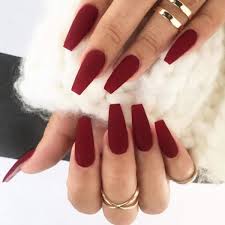 Start with a matte base. Amazon Com Edary 24pcs Matte Fake Nails Red Color Coffin Nails Full Cover Medium False Gel Nails Art Tips Sets For Women Beauty