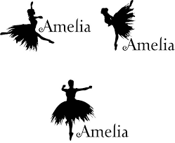Personalised Ballerina Wall Sticker By