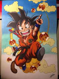 Dragon ball z follows the adventures of goku who, along with the z warriors, defends the earth against evil. Dragon Ball Z Young Goku With 7 Dragon Balls By Loloow On Deviantart