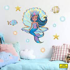 Mermaid Wall Stickers Decals Kids Girls