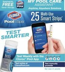 Details About Clorox Pool Spa My Pool Care Assistant Clorox Test Strips 25 Count With Chart