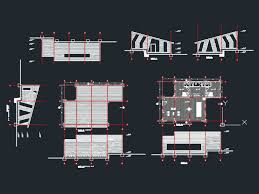 wooden house in autocad cad