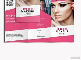free makeup artist tri fold brochure