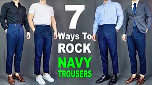 7 ways to rock navy blue dress pants