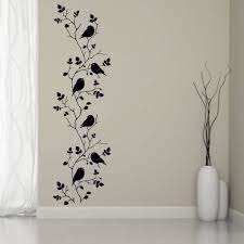 Pvc Vinyl Bird Vine Wall Sticker Size