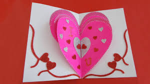 Valentines Day Heart Card Valentines Day Pop Up Card Tutorial For