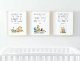 Winnie The Pooh Nursery Print Set Birth