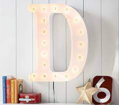 White Marquee Letters Kids Wall