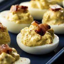 Tangy Mustard Deviled Eggs gambar png