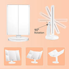 fascinate trifold vanity mirror with