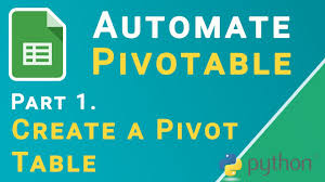 automate pivot tables in google sheets