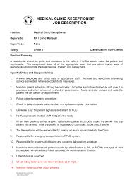 Front Desk Receptionist Job Description For Resume The Grad