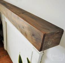 Diy Faux Beam Fireplace Mantel Cover