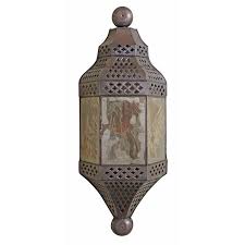 Moroccan Wall Sconcew Antiqued Glass
