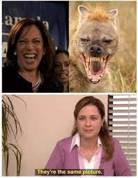 same picture | Kamala Harris Laughing Hyena Comparisons | Know Your Meme