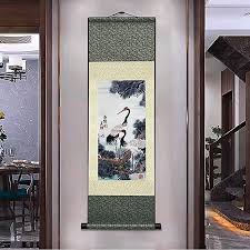 Silk Scroll Painting Asian Wall Decor