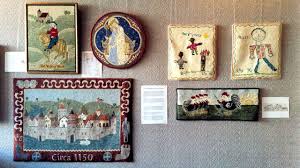 textile display at the dining room at
