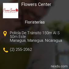 flowers center en managua teléfonos y
