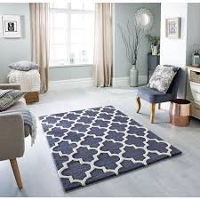 100 wool rug slate grey