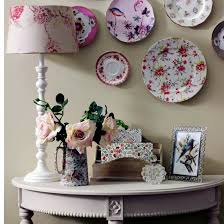 wall decoration with plates colorful