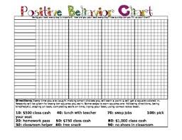 Positive Behavior Chart By Primary Productions Tpt